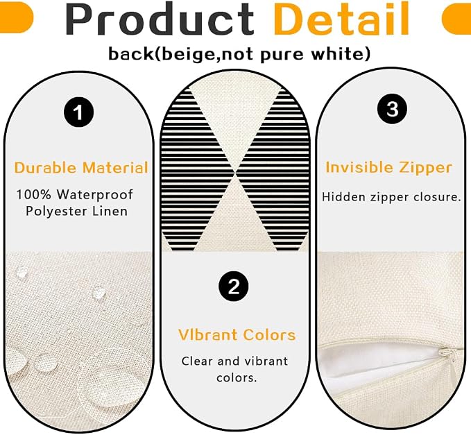 RABUSOFA Outdoor Pillows Covers 12x20 inch Waterproof - Image 7
