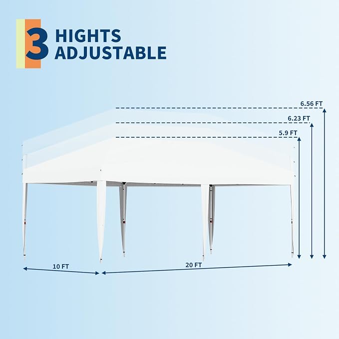 Garvee 10x10 Pop Up Canopy Tent, Heavy Duty Commercial Instant Shelter - Image 4
