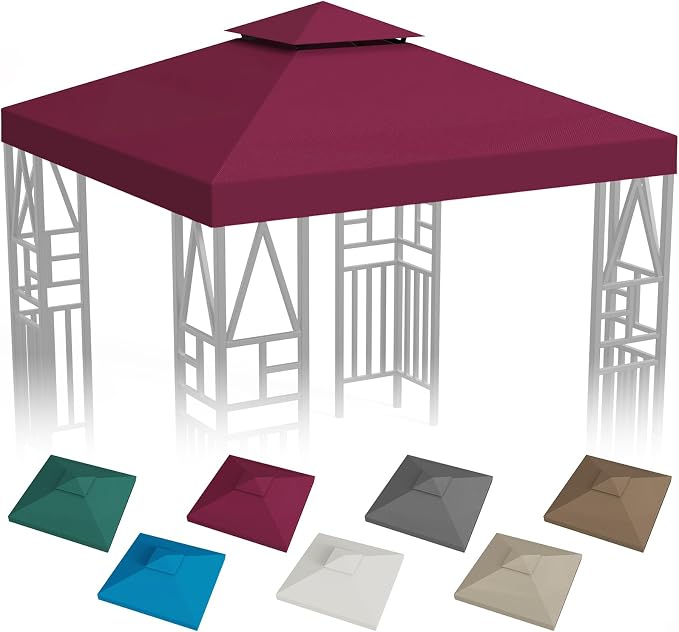 Gazebo Canopy Replacement 10x10ft Outdoor Shelter by ERFEI