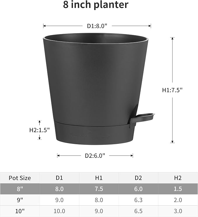 FaithLand 2-Pack 8 Inch Planter Pots - Image 2