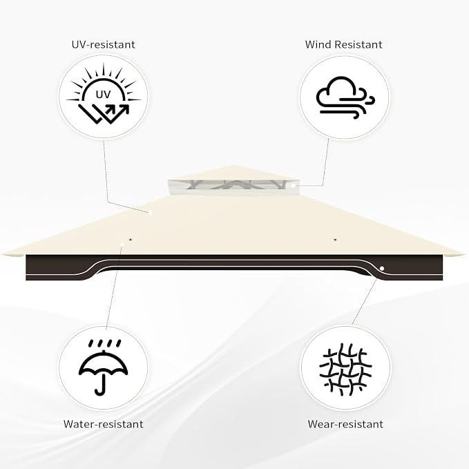 Replacement Gazebo Canopy for 10 x 12 Regency II Patio Gazebo Model L-GZ798PST - Image 3