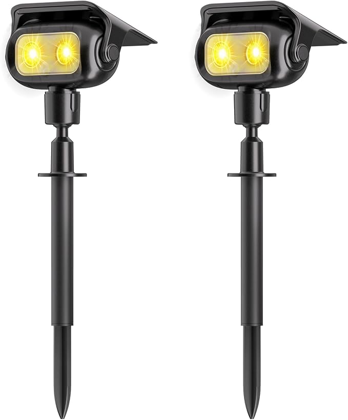 Nreonrick Solar Spot Lights 360° Adjustable Solar Lights Outdoor IP65 Waterproof by Nreonrick