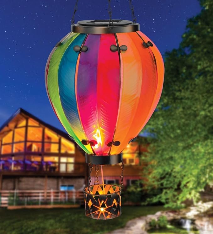 Regal Art & Gift 23.5 Inch Hot Air Balloon Solar Lantern – Hanging - Image 3