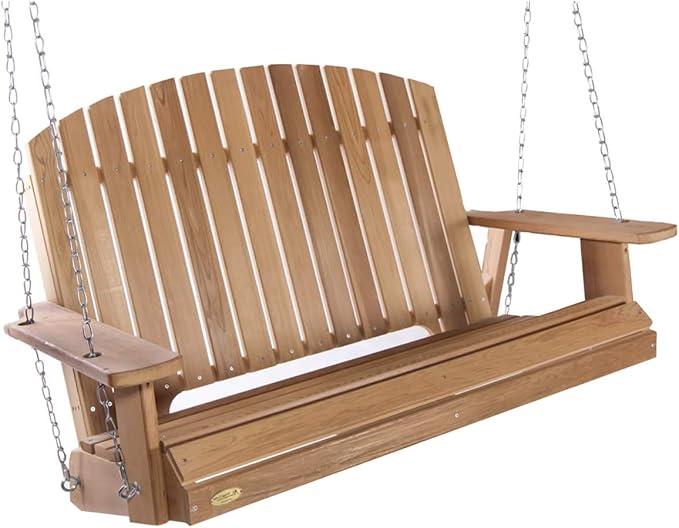 All Things Cedar PS50 Adirondack Outdoor Swing | 4-ft Cedar Porch Swing | by AllThingsCedar