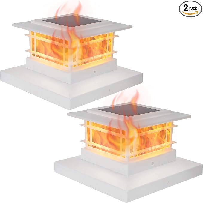 Dynaming 2 Pack Solar Post Cap Lights Outdoor by Dynaming