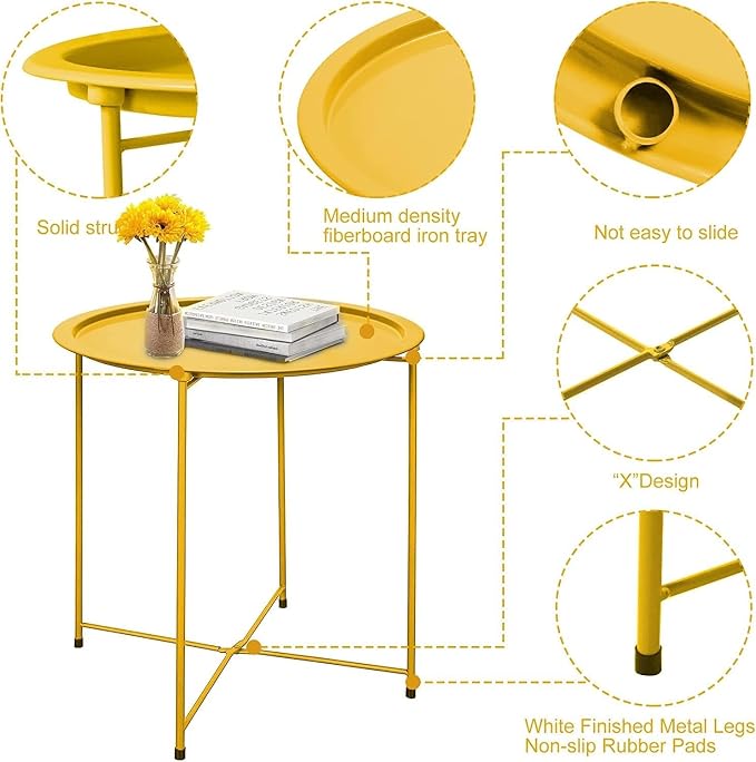 Garden 4 you Small Side Table, Round End Table, Outdoor Side Table - Image 6