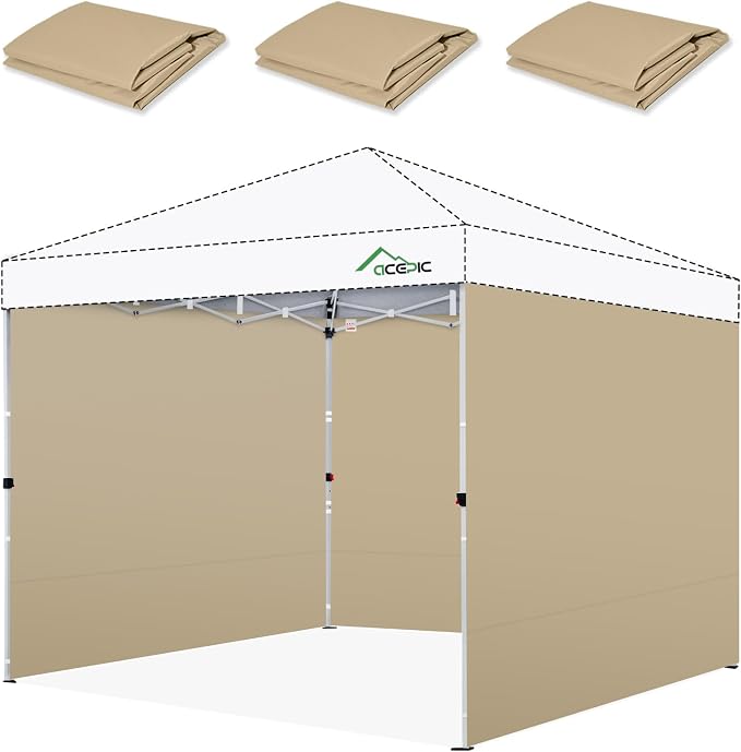 Sidewalls for 10x10 Pop Up Canopy, 210D Polyester Waterproof Canopy Sidewalls by ACEPICOutdoor