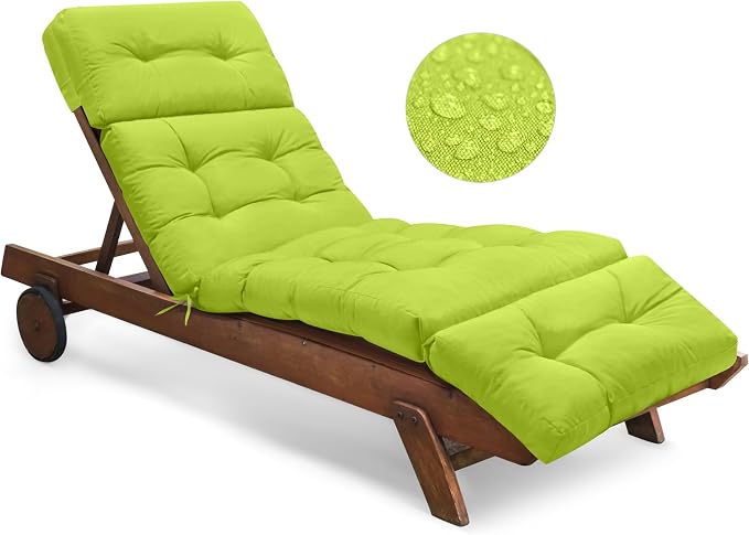 Waterproof Chaise Lounge Chair Cushions Outdoor 74.4 x 22 x 4.7 Inches by Tycdiose