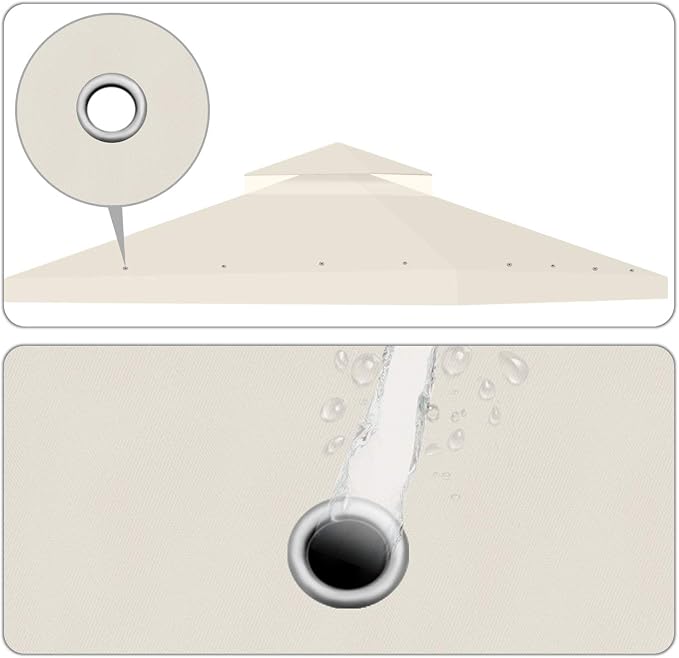 Flexzion Gazebo Cover Replacement Canopy Top 8x8 Ft - Image 9