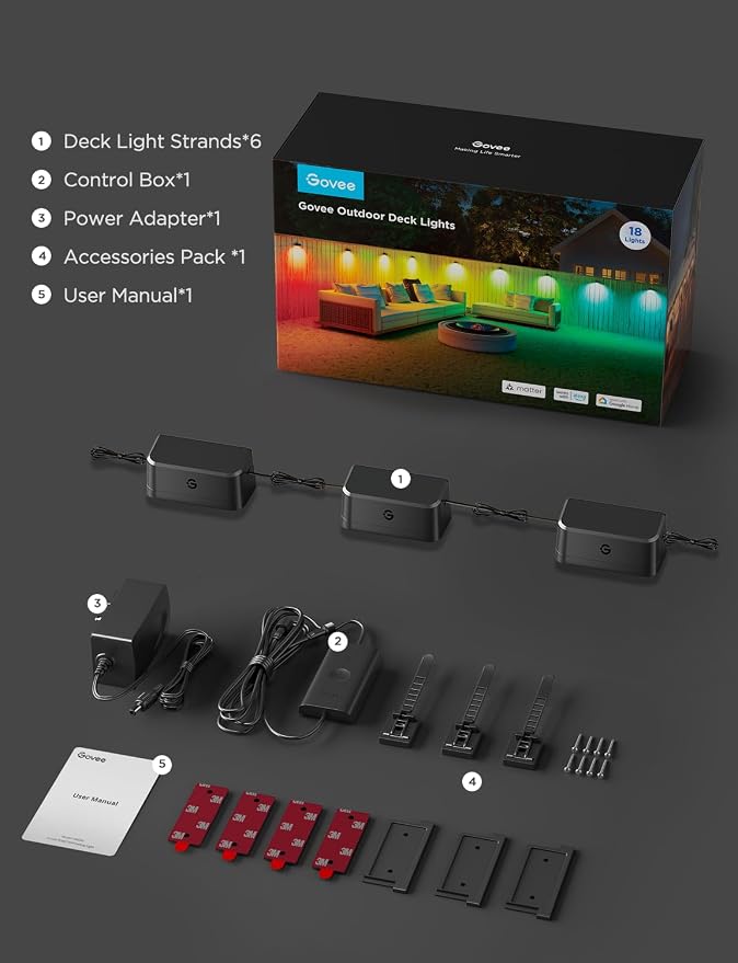 Govee Outdoor Deck Lights, Smart WiFi Outdoor Lights Work - Image 9