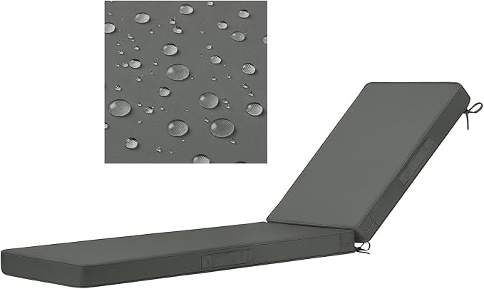 Cozyide Chaise Lounge Cushions Outdoor 72"x21"x3", Waterproof Lounge Chair by cozyide
