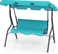 Porch Swing Outdoor, 3 Person Patio Swing w/Removable Cushion, Stand & by DREAMADE