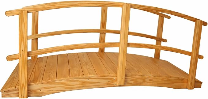 8 FT Natural Amish Made Garden Bridge by Unknown