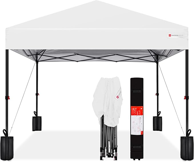 Best Choice Products 8x8ft Pop Up Canopy Tent, Outdoor Shade, 1 Person 1 Minute by BestChoiceProducts