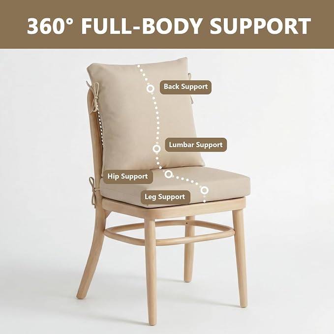 Goodgoods 20 x 42 Sunbrella Outdoor Patio Chair Cushion 2-Pack, Fade-Resistant - Image 5