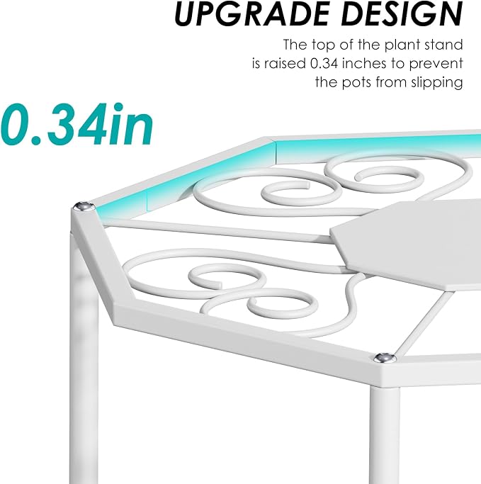 5-Pack Metal Plant Stands for Outdoor Indoor, Anti-Rust Iron Flower Pot Stand - Image 5