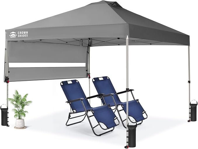 CROWN SHADES 10x10 Pop up Canopy Tent, Instant Commercial Canopy by CrownShades