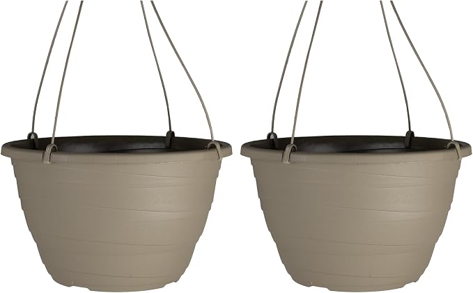 The HC Companies 13 Inch Wrapt Hanging Planters, Lightweight UV-Resistant by TheHCCompanies