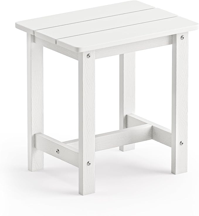 LUE BONA Outdoor Side Table, HDPS Small Outdoor Adirondack Side Tables by LUEBONA