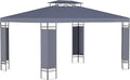 Outsunny 10' x 13' Patio Gazebo, Double Roof Outdoor Gazebo Canopy Shelter by Outsunny
