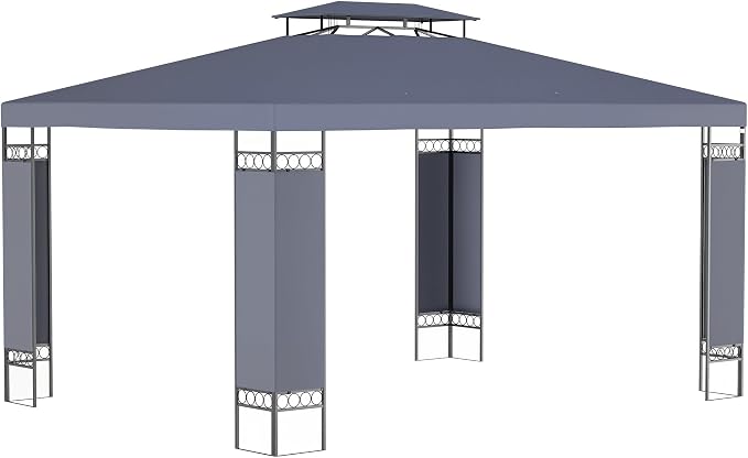 Outsunny 10' x 13' Patio Gazebo, Double Roof Outdoor Gazebo Canopy Shelter by Outsunny
