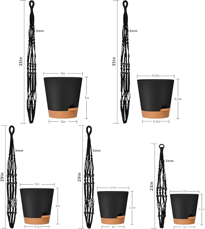 GARDIFE Hanging Planters for Indoor Plants, Macrame Plant Hanger, 35 Inches - Image 5