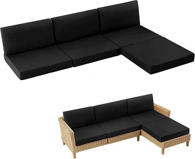 7-Piece Patio Furniture Cushions Set, Replacement Outdoor Cushions by MuaMelop