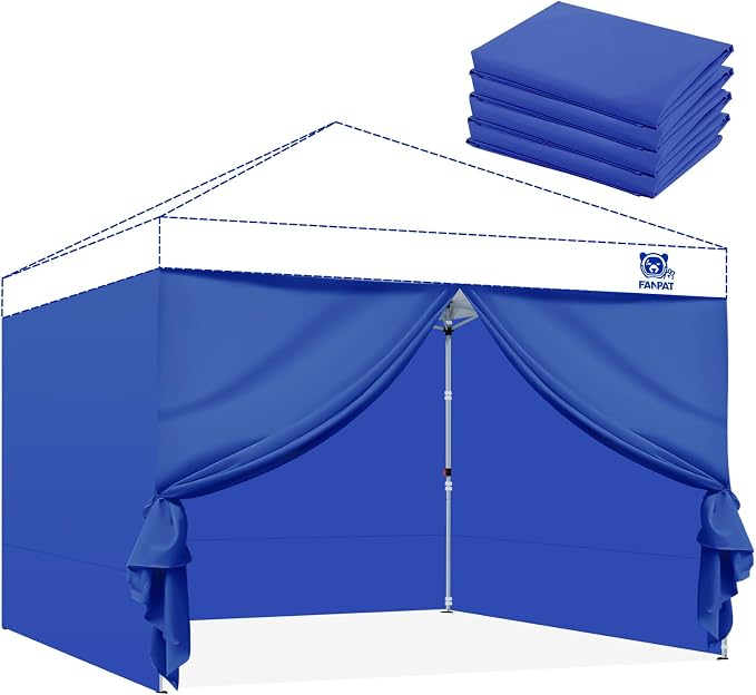 Instant 10x10 Canopy Sidewalls for Pop Up Canopy, Waterproof UV Protection by FANPATUS