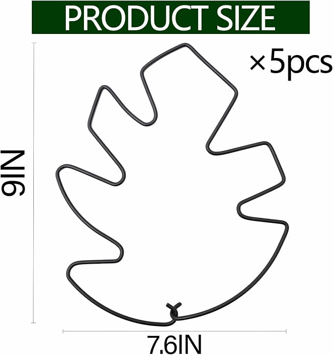5PCS Black Monstera Plant Stem Support 9x7.6in - Image 2