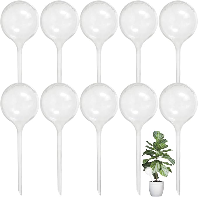 10 PCS Large Clear Plastic Watering Globes, Plant Self-Watering Bulbs, Flower by Jgalnim