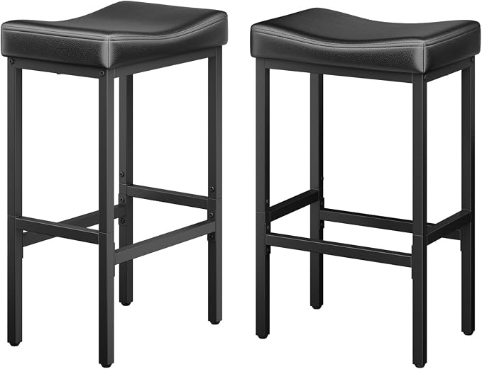 24 Inch Counter Height Bar Stools Set of 2, Compact Counter Stools - Image 9
