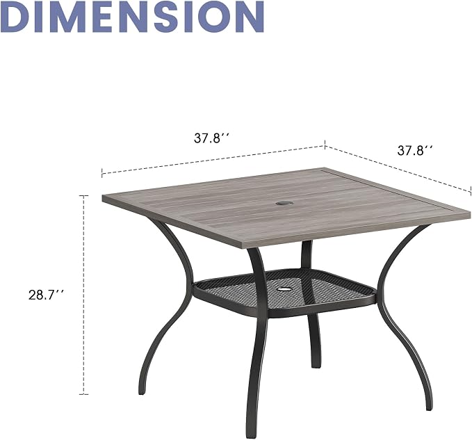 VICLLAX Outdoor Patio Dining Table - Image 3