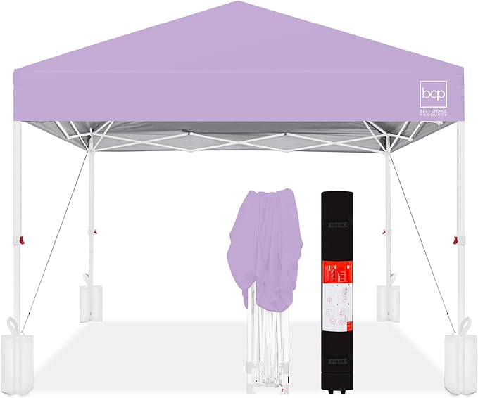 Best Choice Products 8x8ft Pop Up Canopy Tent, Outdoor Shade, 1 Person 1 Minute by BestChoiceProducts