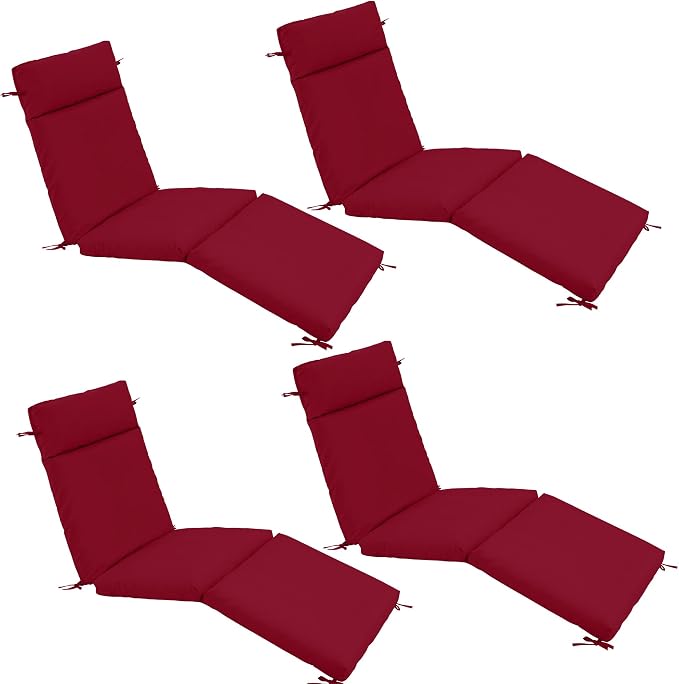 Chaise Lounge Cushion 72x21x3 Inch ?Set of 4 Outdoor Lounge Chair Cushions by Unknown