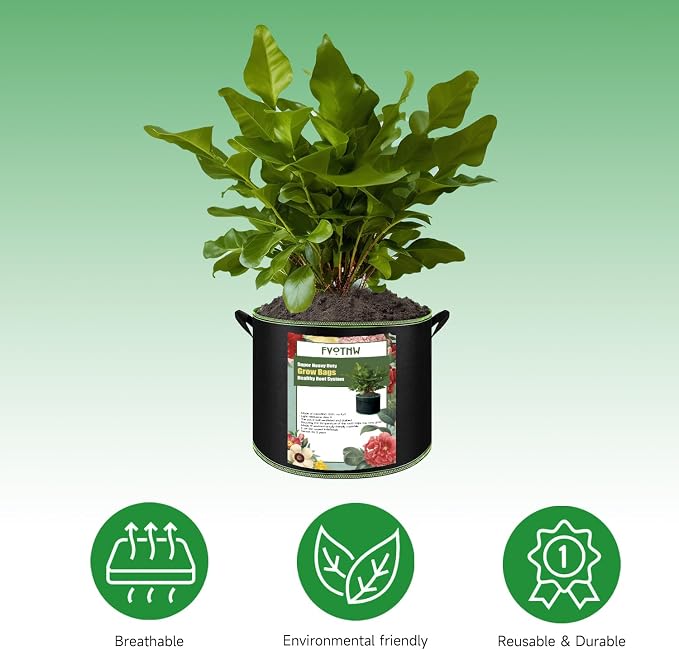 2-Pack 30 Gallon Plant Grow Bags, Thickened Nonwoven Fabric Pots - Image 5