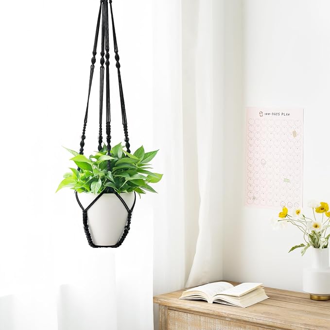 Mkono 43 Inch Macrame Plant Hanger Large - Image 2
