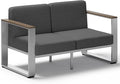 Outdoor Aluminum Loveseat, Modern Patio Patio Furniture by ComfCove