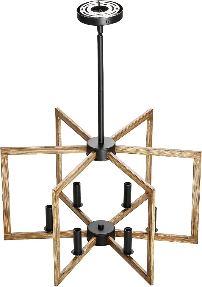 VEVOR 6-Light Chandelier, Metal Farmhouse Chandelier, Adjustable Height - Image 12