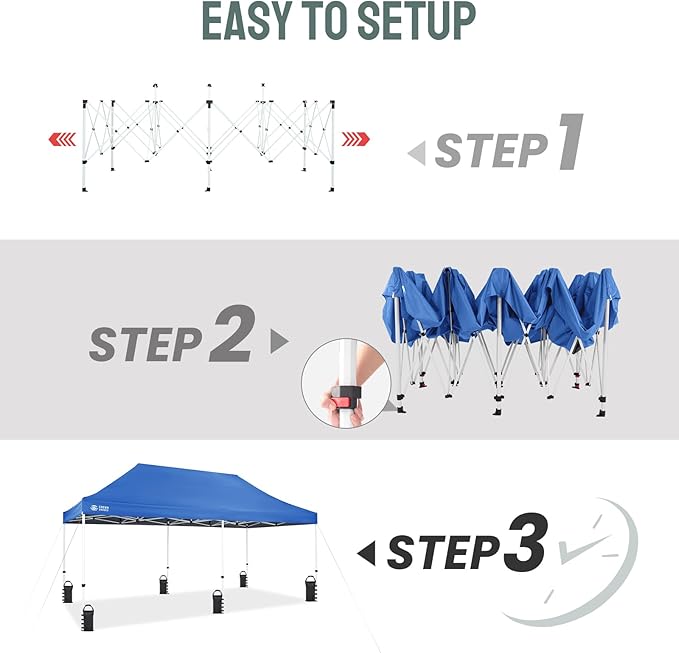 CROWN SHADES 10x20 Pop Up Canopy Tent - Image 3