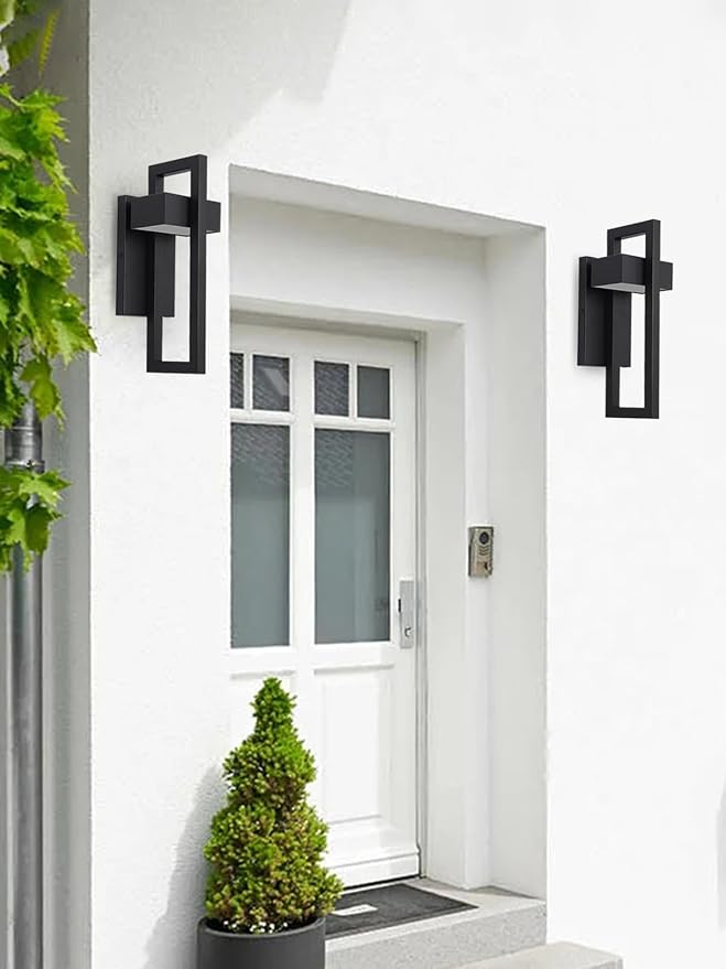 LamQee Outdoor Wall Lights Modern Exterior Lighting Fixtures, 3000K Integrated - Image 9