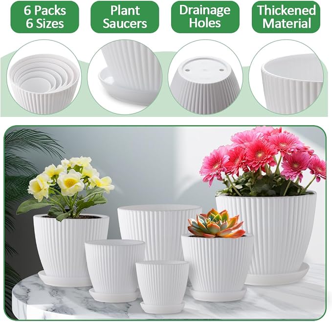 7.5/6.5/5.5/4.9/4.2/3.5 Inch Plant Pots - Image 4