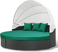 MICTONY Outdoor Daybed Cushion Cover, Sun Bed Round Cushion ONLY, Ink Green by Mictony