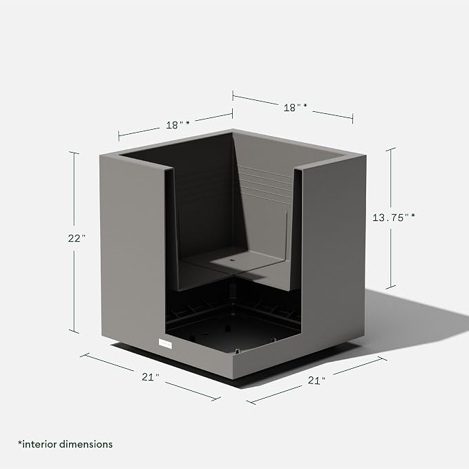 Veradek Block Series Cube Plastic Planter - Image 3