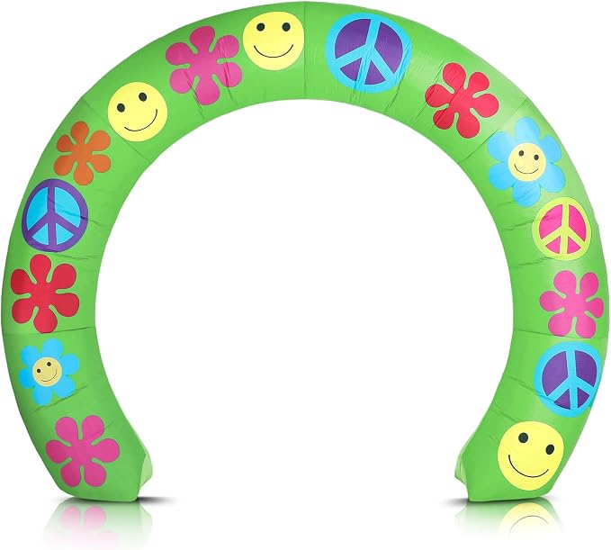 10 ft 60's Hippie Party Inflatable Decorations - Image 9