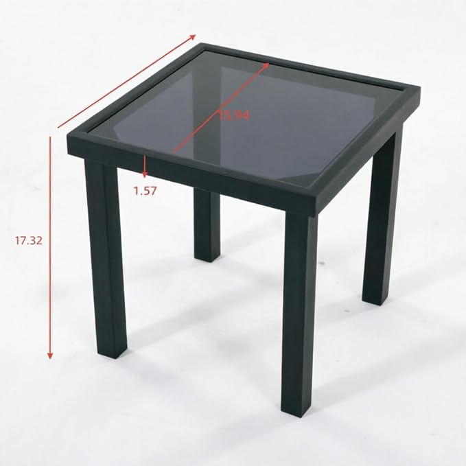 Tribesigns Patio Side Table, Outdoor Square End Table - Image 2