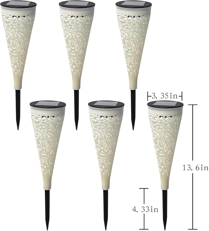 6 Pack Solar Lights Outdoor Garden Decorative Solar Garden Lights - Image 7