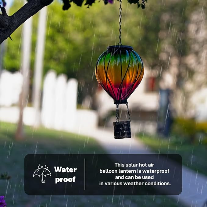 Colorful Solar Hot Air Balloon Lantern - Image 9