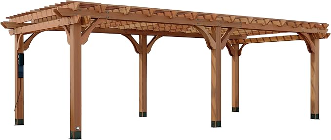 Backyard Discovery Beaumont 24' x 12' Traditional Cedar Wood Pergola Kit - Image 2
