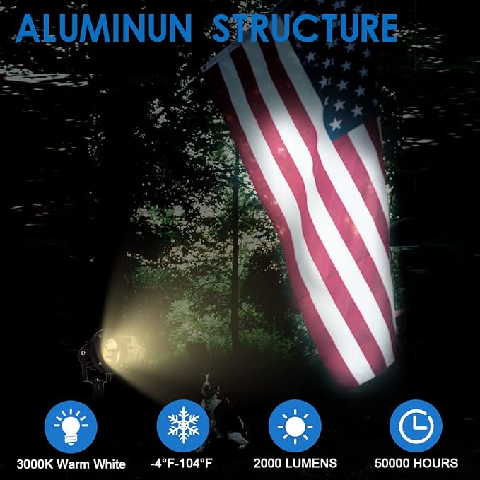 EAGLOD 20W Led Spotlights Outdoor Landscape Lights, Low Voltage Led Landscape - Image 3