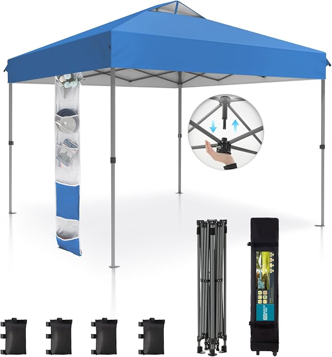 Sophia & William Canopy Tent Pop Up 10x10 ft One Person Push Set Up Tent by SophiaWilliam